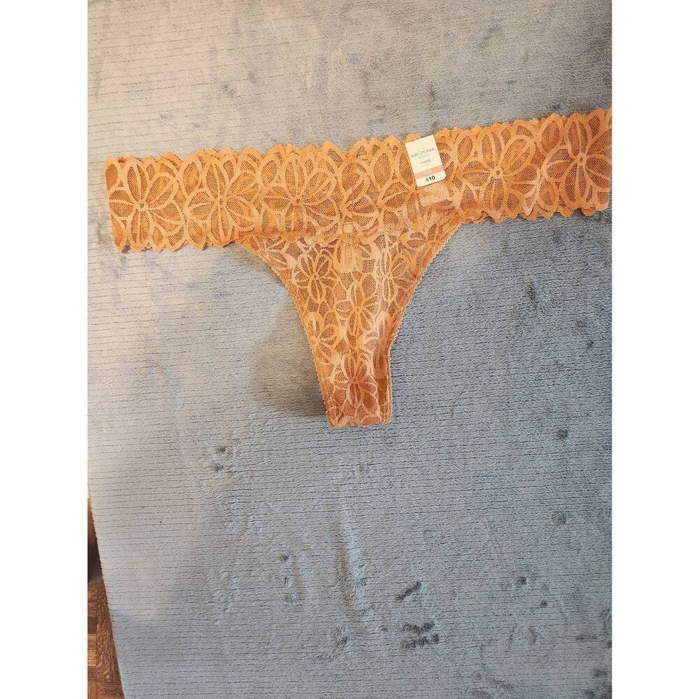 NWT NEW Arizona size XXL Orange Lace Panty